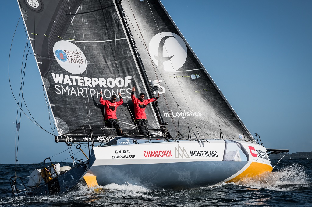 DEPART DE LA TRANSAT JACQUES VABRE (LE HAVRE - SALVADOR DE BAHIA) DIMANCHE 27 OCTOBRE A 13H15: CHAMONIX PARTENAIRE D'AURELIEN DUCROZ ET DE LOUIS DUC