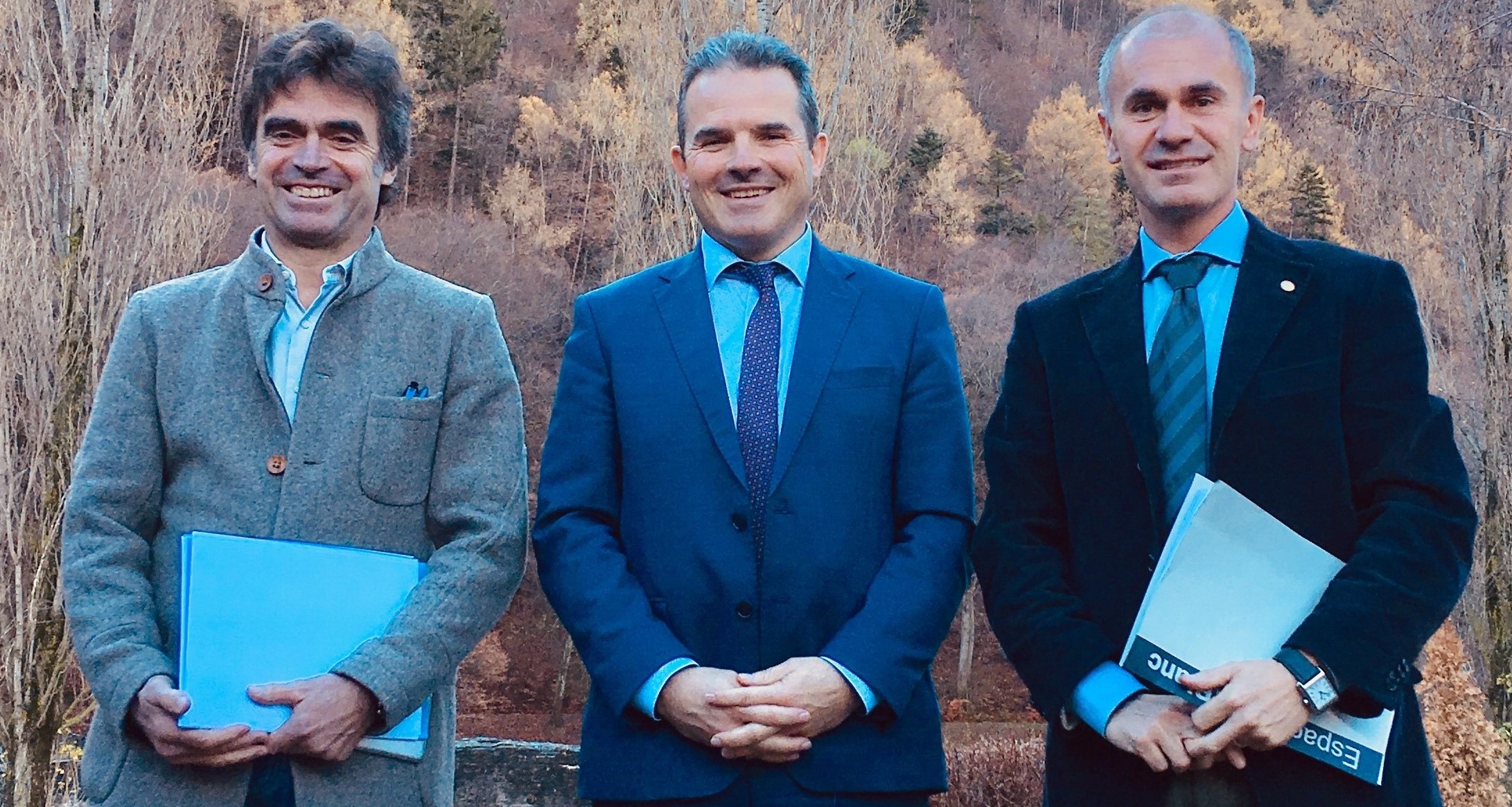 Les 3 Vice-présidents de la Conférence Transfrontalière Mont-Blanc à Martigny en décembre 2018