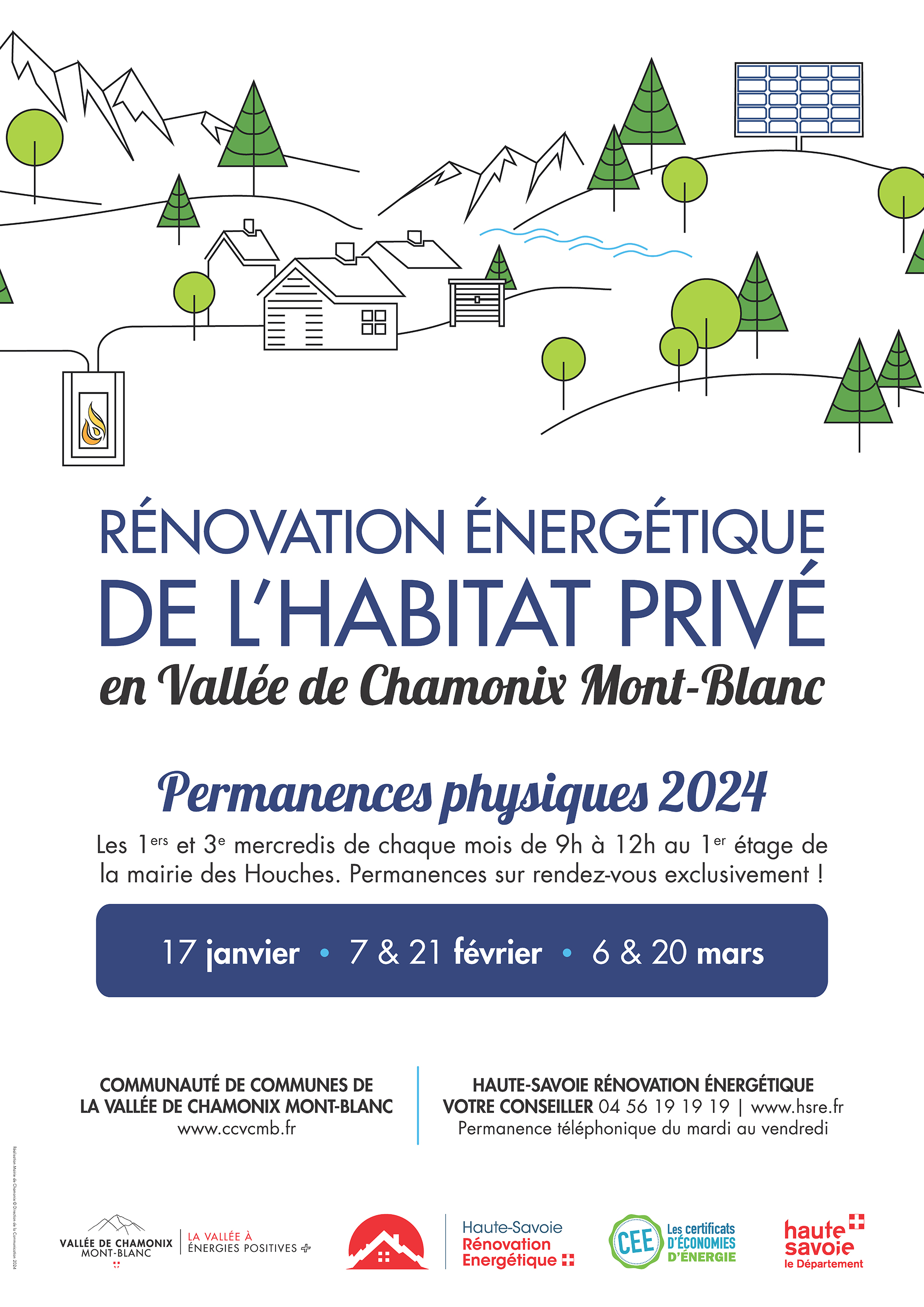 Rénovation énergétique de l'habitat : Permanences hiver 2024