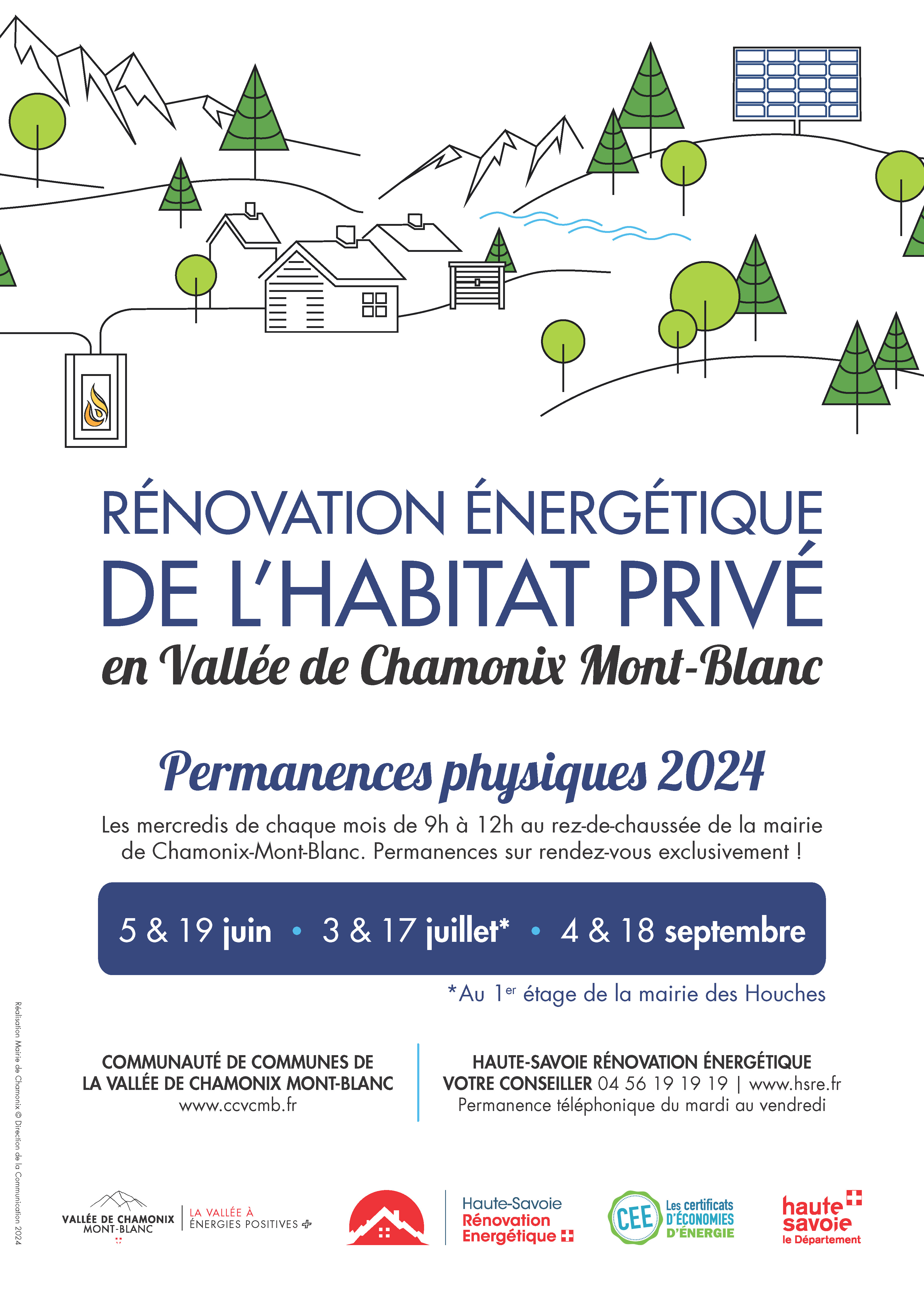 Rénovation énergétique de l'habitat : Permanences juin 2024