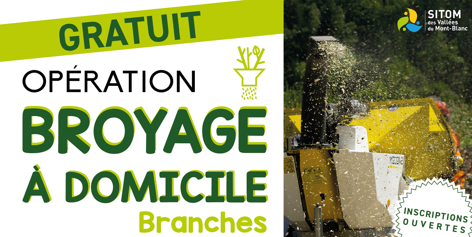 Ouverture des inscriptions pour la campagne de broyage à domicile de l'automne 2024